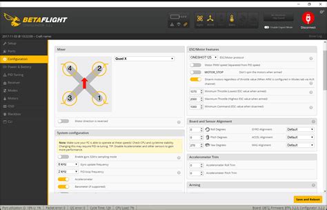 After updating to Betaflight 4.3, you MUST use the latest 10.8 Betaflight Configurator. Earlier 10.8 and 10.7 configurator versions will not work properly with 4.3. F4 processors should run a 4k PID loop. F411 users should use DShot300, not DShot600, and are blocked from an 8k PID loop. 